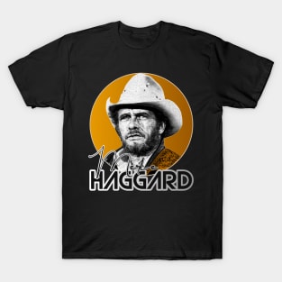 Retro Merle Haggard Gold Design T-Shirt